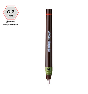 Изограф Rotring 0,3мм, пластиковый корпус