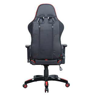 Кресло компьютерное BRABIX "GT Carbon GM-120", две подушки, экокожа, черное/красное, 531931