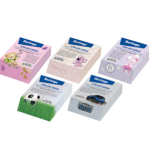 Блок для записи декоративный на склейке Berlingo 9*11*3см "Kids Series", 5 дизайнов в ассортименте