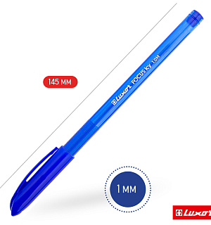 Ручка шариковая Luxor "Focus Icy" синяя, 1,0мм