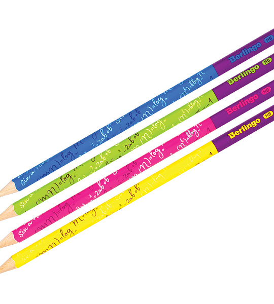 Карандаш ч/г Berlingo "Double color" HB, трехгранный, заточен., ассорти