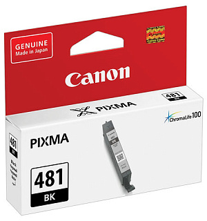 Картридж струйный CANON (CLI-481BK) для PIXMA TS704 / TS6140, черный, ресурс 1478 страниц, оригинальный, 2101C001