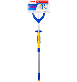 Швабра-бабочка складыв. OfficeClean Professional мет.телеск.ручка, насадка микрофибра/спонж, 26см