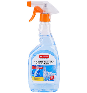 Средство для мытья стекол и зеркал OfficeClean Professional, с нашатырным спиртом, 500мл, с курком