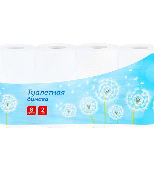 Бумага туалетная OfficeClean, 2-слойная, 8шт., 28,5м/рул., тиснение, белая