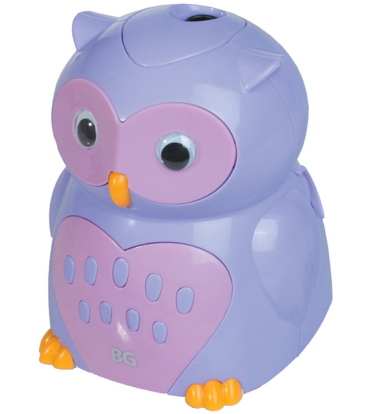 Точилка электрическая BG "Sofi" 1 отверстие, с контейнером, картонная упаковка