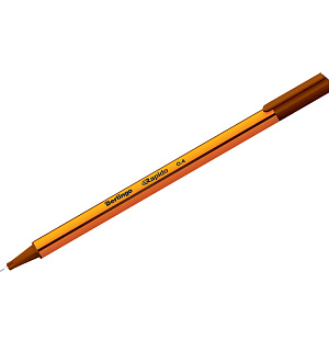 Ручка капиллярная Berlingo "Rapido" коричневая, 0,4мм, трехгранная