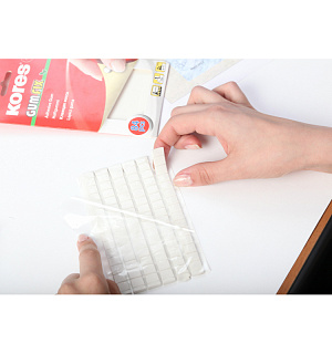 Клейкая лента -масса KORES Gum Fix удаляемая 84 шт/уп 31600