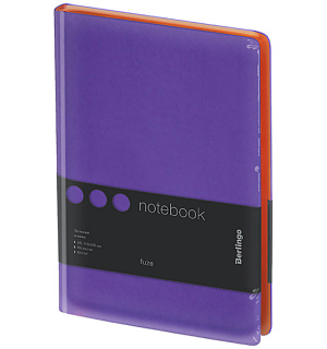 Записная книжка А5 80л., кожзам, Berlingo "Fuze", цветной срез, фиолетовый