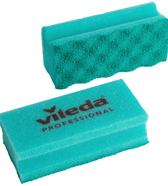Губка Vileda Professional "Pur Active", с абразивным слоем, 14*6,3см, 10шт, зеленый/зеленый 123115 (ПОД ЗАКАЗ)