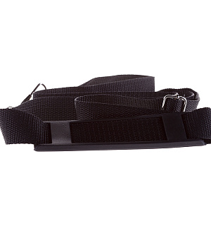 Портфель OfficeSpace "Hannover", ткань, черный, 3 отделения, метал. замок, с ремнем