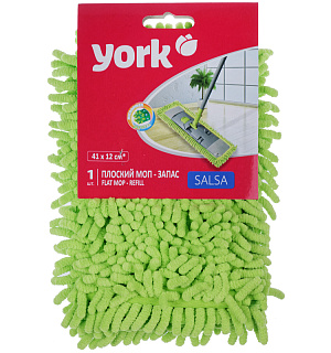 Насадка МОП для швабры York "Salsa", микрофибра, плоский МОП, 388*90мм (для кода 260603)