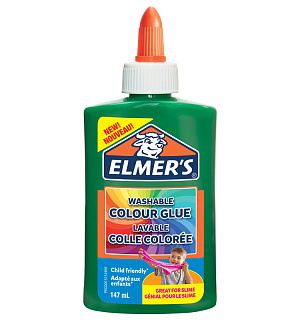 Клей для слаймов Elmers "Colour Glue", 147мл, зеленый, непрозрачный