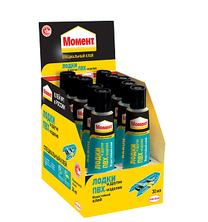 Клей Момент для лодок и ПВХ-изделий, 30мл, шоу-бокс