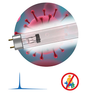 Лампа БАКТЕРИЦИДНАЯ ультрафиолетовая ЭРА UV-С, 30 Вт, G13, трубка 90 см, 48973, Б0048973
