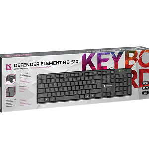 Клавиатура Defender Element HB-520, USB, черный (29/1)
