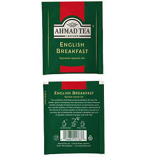 Чай Ahmad Tea "Английский завтрак", черный, 100 фольг. пакетиков по 2г