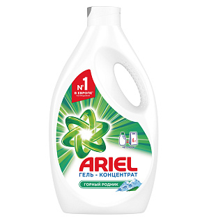 Гель для стирки Ariel "Горный родник", концентрат, 2,6л