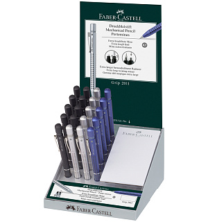 Карандаш механический Faber-Castell "Grip 2011" 0,7мм, ассорти, дисплей