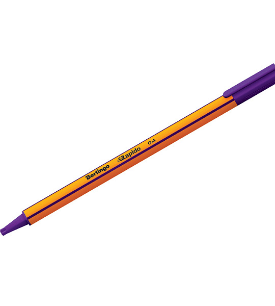 Ручка капиллярная Berlingo "Rapido" фиолетовая, 0,4мм, трехгранная