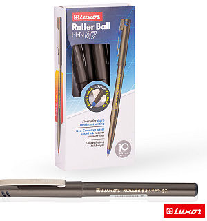 Ручка-роллер Luxor черная, 0,7мм, одноразовая