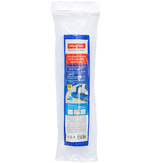 Насадка для швабры самоотжимной "Бабочка" OfficeClean Professional, крепление-крючки, ПВА 28*5,8см, синяя