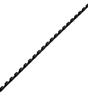 Пружины пластиковые для переплета, КОМПЛЕКТ 100 шт., 8 мм (для сшивания 21-40 л.), черные, BRAUBERG, 530811