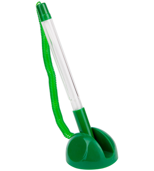 Ручка шариковая настольная OfficeSpace "Reception" синяя, 0,7мм, зеленый корпус