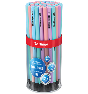 Карандаш ч/г Berlingo "Instinct" HB, трехгранный, черное дерево, заточен