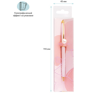 Ручка шариковая автоматическая MESHU "Pink jewel" синяя, 1,0мм