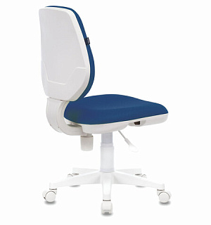 Кресло BRABIX "Fancy MG-201W", без подлокотников, пластик белый, синее, 532413, MG-201W_532413