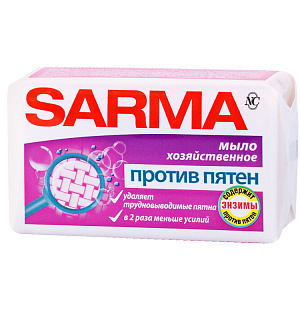 Мыло хозяйственное Sarma против пятен, пленка, 140г