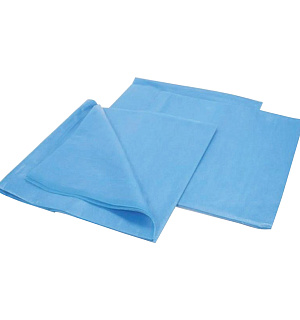 Комплект постельного белья одноразовый КХ-19 ГЕКСА нестерильный, 3 предмета, 25 г/м2, голубой