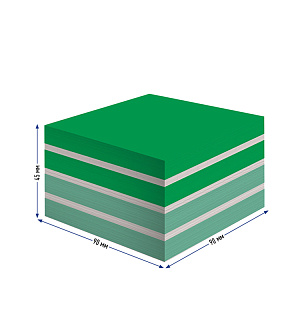 Блок для записи на склейке Berlingo "Megatop" 9*9*4,5см, цветной