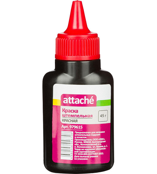 Краска штемпельная Attache красная 45 гр