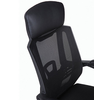 Кресло офисное BRABIX "Nexus ER-401", с подголовником, черное, 531835