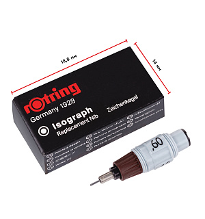 Пишущий элемент для изографа Rotring 0,6мм, картон. упаковка