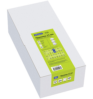 Пружины пластик D=12мм OfficeSpace, белый, 100шт.