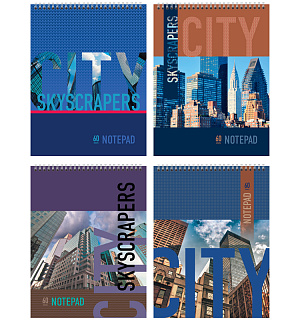 Блокнот А5 60л. на гребне BG "City"