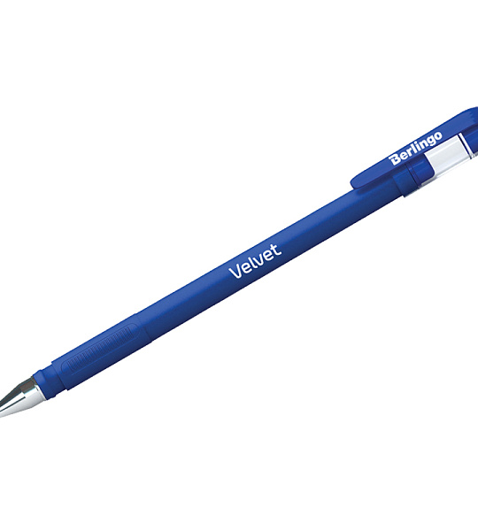 Ручка гелевая Berlingo "Velvet" синяя, 0,5мм, прорезиненный корпус
