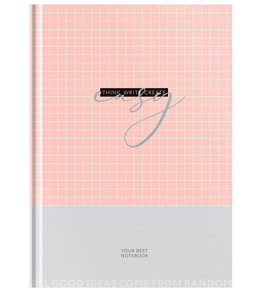 Бизнес-блокнот А4, 80л., OfficeSpace "Стиль. Pink and gray", матовая ламинация