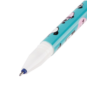 Ручка гелевая стираемая MESHU "Panda Team" синяя, 0,5мм, корпус ассорти