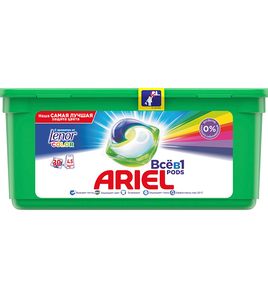Капсулы для машинной стирки Ariel "Touch of Lenor Fresh", 3в1 Pods, 30шт.*27г (ПОД ЗАКАЗ)