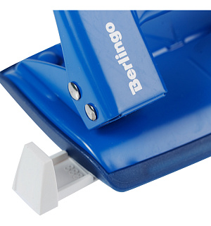 Дырокол Berlingo "Power TX" 10л., металлический, с линейкой, синий