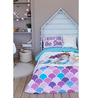 Постельное бельё «Этель» 1.5 сп Really mermaid 143*215 см, 150*214 см, 50*70 см -1 шт,100% хл, бязь