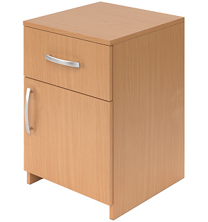 Тумба приставная прикроватная Мета Мебель, 400*420*580мм, с ящиком, ЛДСП бук (ПОД ЗАКАЗ)