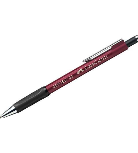Карандаш механический Faber-Castell "Grip 1347" 0,7мм, B, грип, с ласт., автоподача грифеля, красный