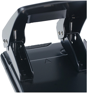 Дырокол Berlingo "Universal" 40л., металлический, черный, с линейкой