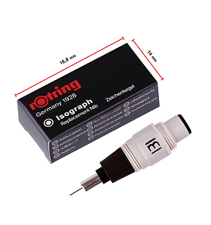 Пишущий элемент для изографа Rotring 0,25мм, картон. упаковка