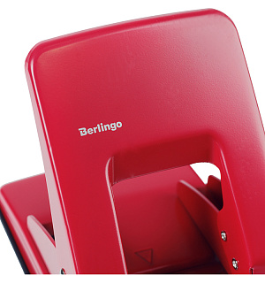 Дырокол Berlingo "Universal" 40л., металлический, ассорти, с линейкой